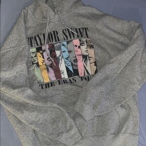 Taylor Swift the Eras tour Gray Graphic Hoodie